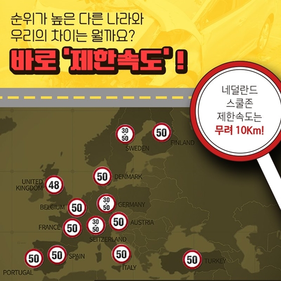 이제 도시에서
50km?
왜 줄이는 걸까요?