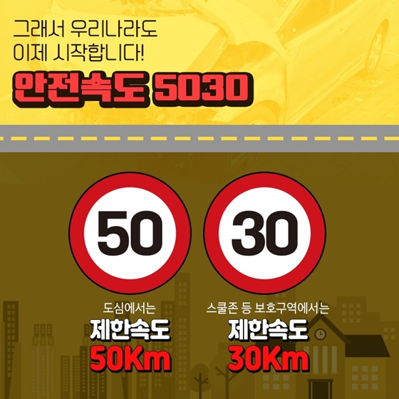 이제 도시에서
50km?
왜 줄이는 걸까요?