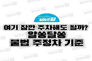 알려주길
여기 잠깐 주하해도 될까?
알쏭달쏭
불법주정차기준