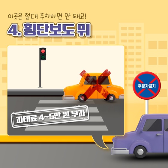 2. 교차로 모퉁이 5m 이내 → 과태료 4~5만 원 부과