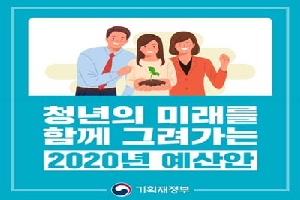 청년의 미래를
함께 그려가는
2020년 예산안
기획제정부